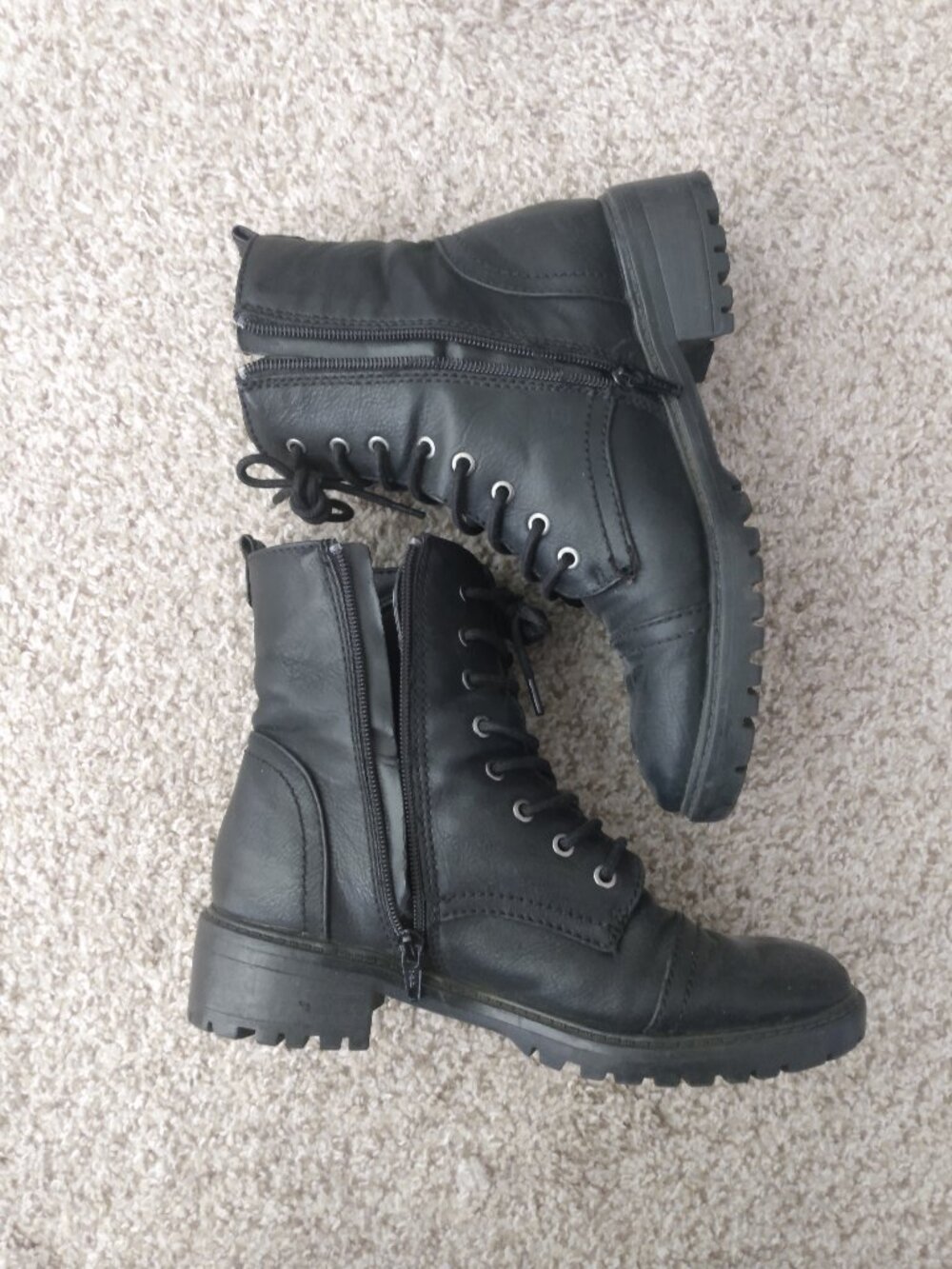 Black Women's "Combat" Boots